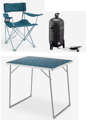 table et chaises de camping